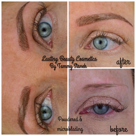 Microblading and powder combonation